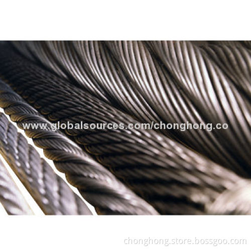 6x29F+IWRC Compact Steel Wire Rope, Non-galvanized or Galvanized Surface